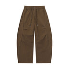 Weite Cargo-Bermudashorts für Damen mit Kordelzug und aufgesetzten Taschen