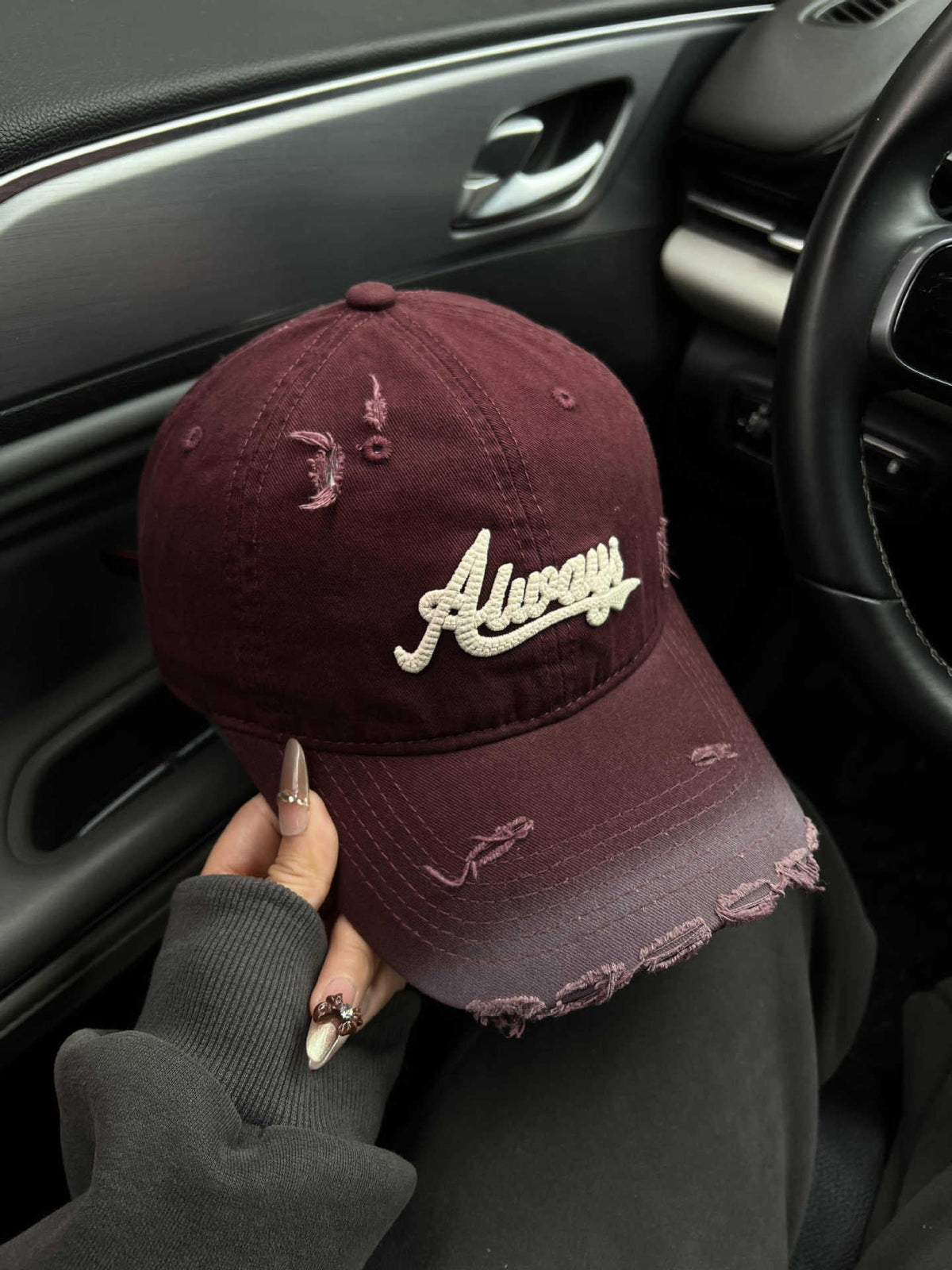 Damen-Baseballkappe mit Distressed-Grafik