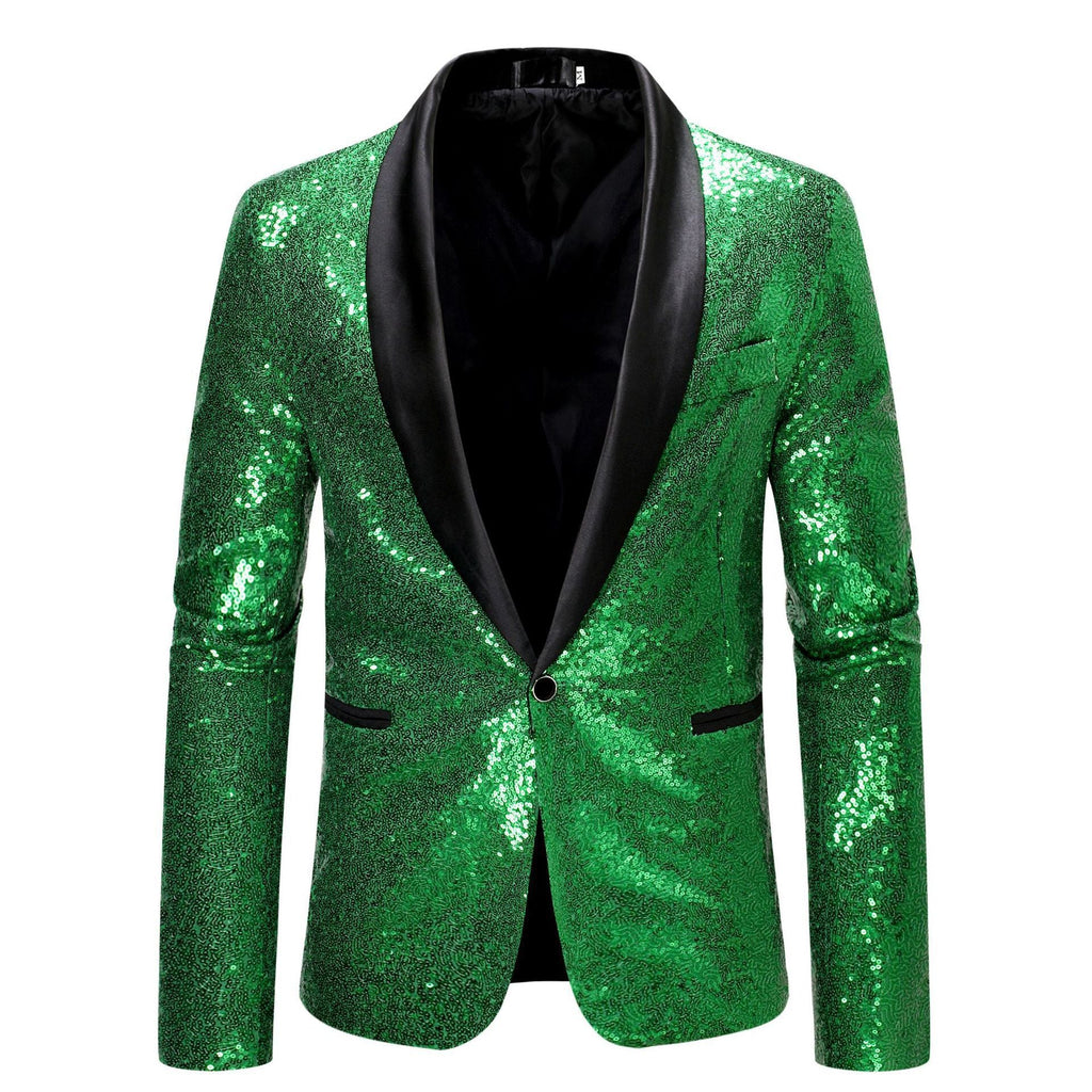 Damen Glamouröser Pailletten Blazer EB