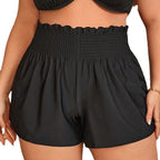 Damen-Badeshorts mit elastischem Bund und fließendem Schnitt