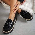 Damen Mokassins mit modischer Knotendetail und bequemer Profilsohle EB