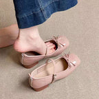 Damen Ballerinas mit dekorativem Riemchen und moderner Schleifenapplikation EB
