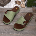 Damen bequeme Schlappen mit modischem Faltendesign EB