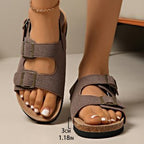 Damen bequeme Sandalen mit verstellbaren Schnallen EB