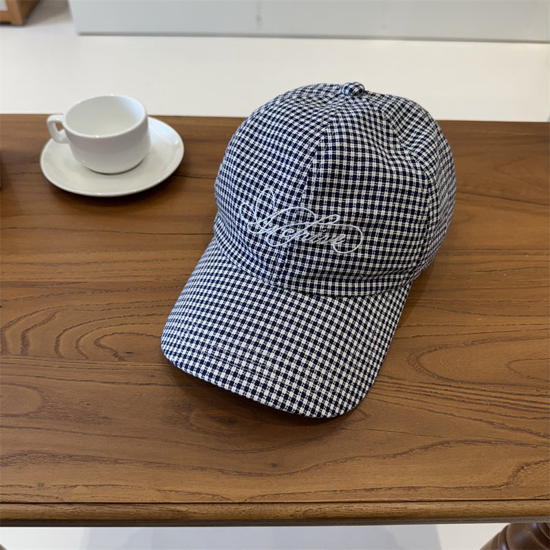 Damen-Baseballcap mit Gingham-Karomuster