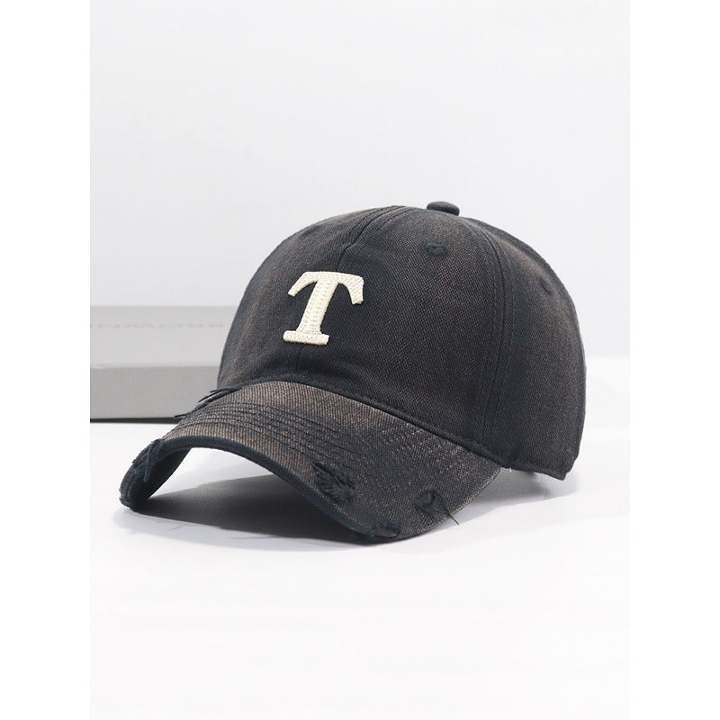 Herren-Denim-Cap mit Distressed-Optik