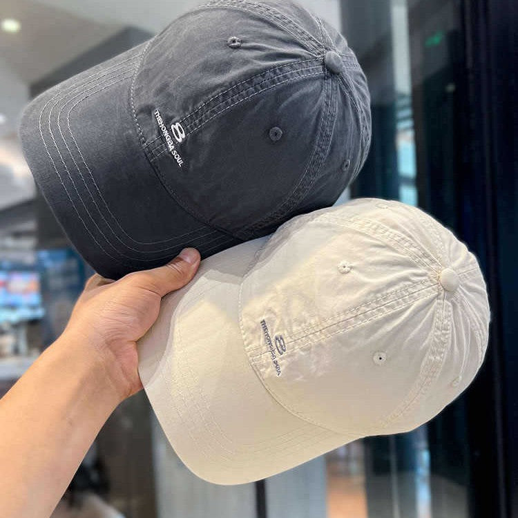 Men's Distressed Cotton Baseball Cap