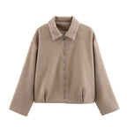 Damen elegante Fleece-Jacke mit Reißverschluss EB