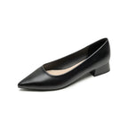 Damen elegante Ballerinas mit spitzem Zehenbereich und komfortablem Blockabsatz EB