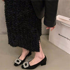 Damen elegante Flachschuhe mit funkelndem Strassbesatz EB