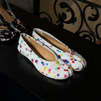 Damen Ballerinas mit verspielt buntem Punktedesign EB