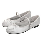 Damen Ballerinas mit verstellbarem Riemen und satinierter Oberfläche EB
