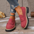 Damen Bequeme Mokassins mit robustem Profil EB
