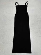 Damen Elegantes Maxikleid mit schmalem Schnitt und raffiniertem Ausschnitt EB