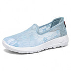 Damen Bequeme Spitzen Slip-On Schuhe EB