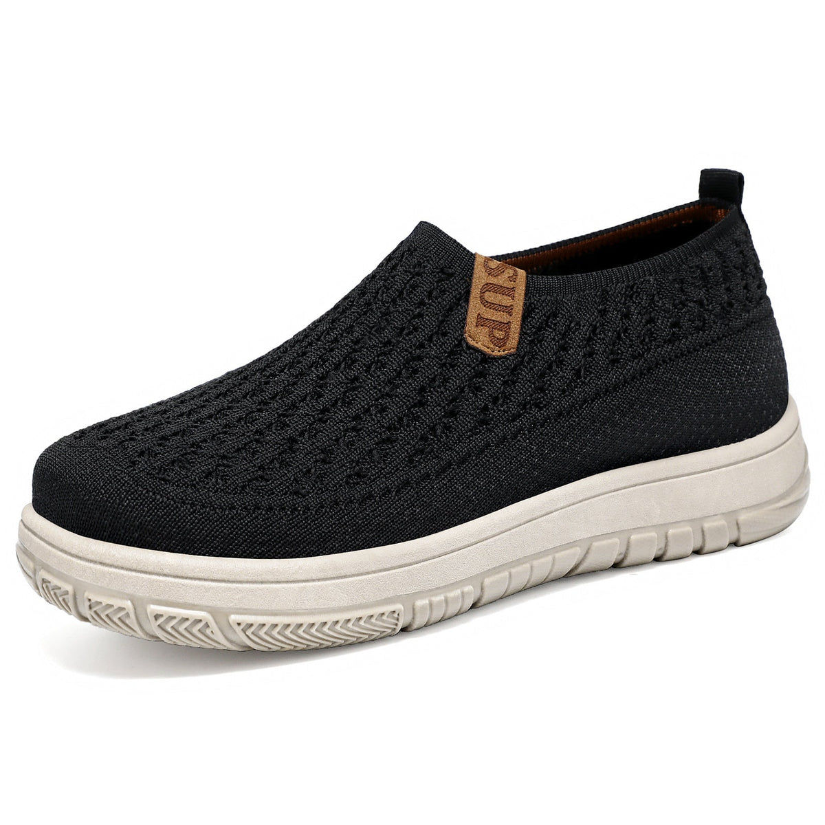 Damen Bequeme Slip-On Freizeitschuhe mit rutschfester Sohle und atmungsaktivem Obermaterial EB