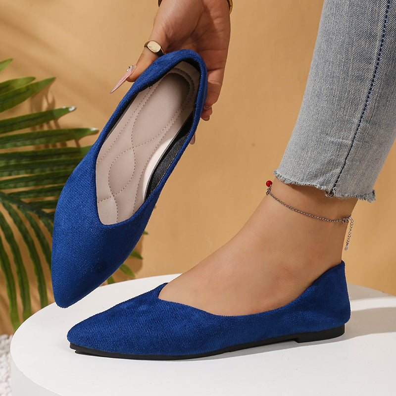Damen Elegante Ballerinas mit flexiblem Fußbett und spitz zulaufendem Design EB