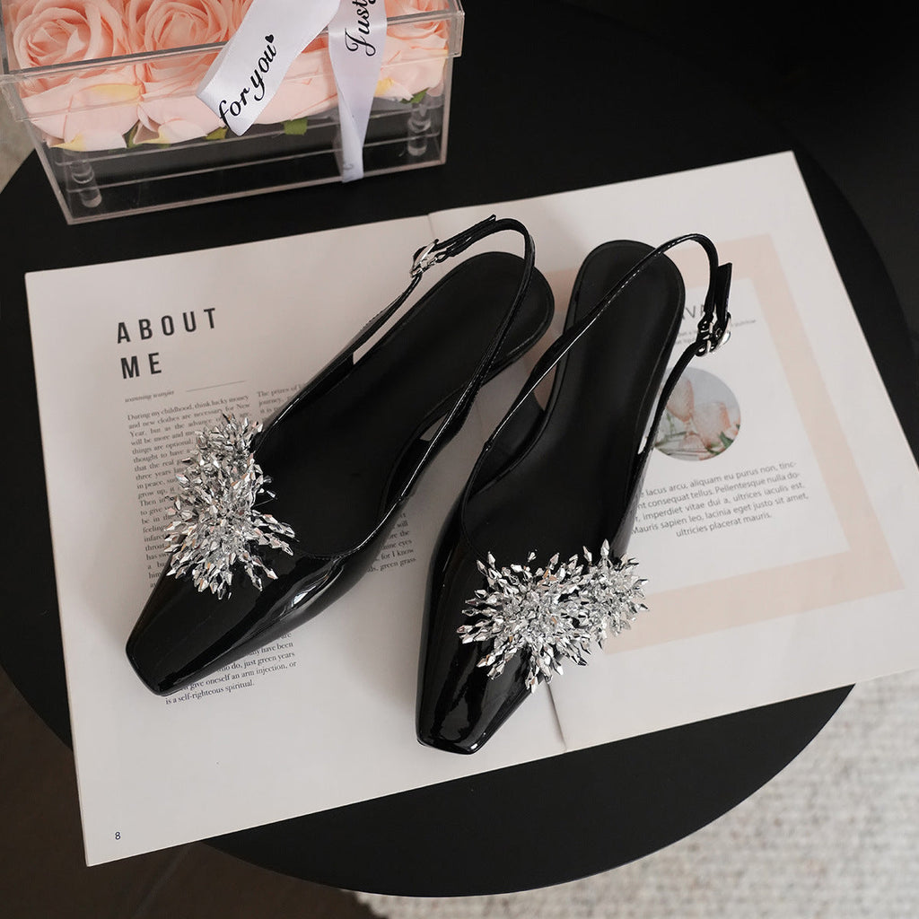 Damen Slingback-Pumps mit funkelnden Metallapplikationen und elegantem Design EB