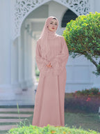 Damen Elegantes Maxi-Kleid mit floralem Spitzenbesatz EB