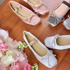 Damen Ballerina-Schuhe mit glamourösem Schleifendetail und flexiblem Riemendesign EB