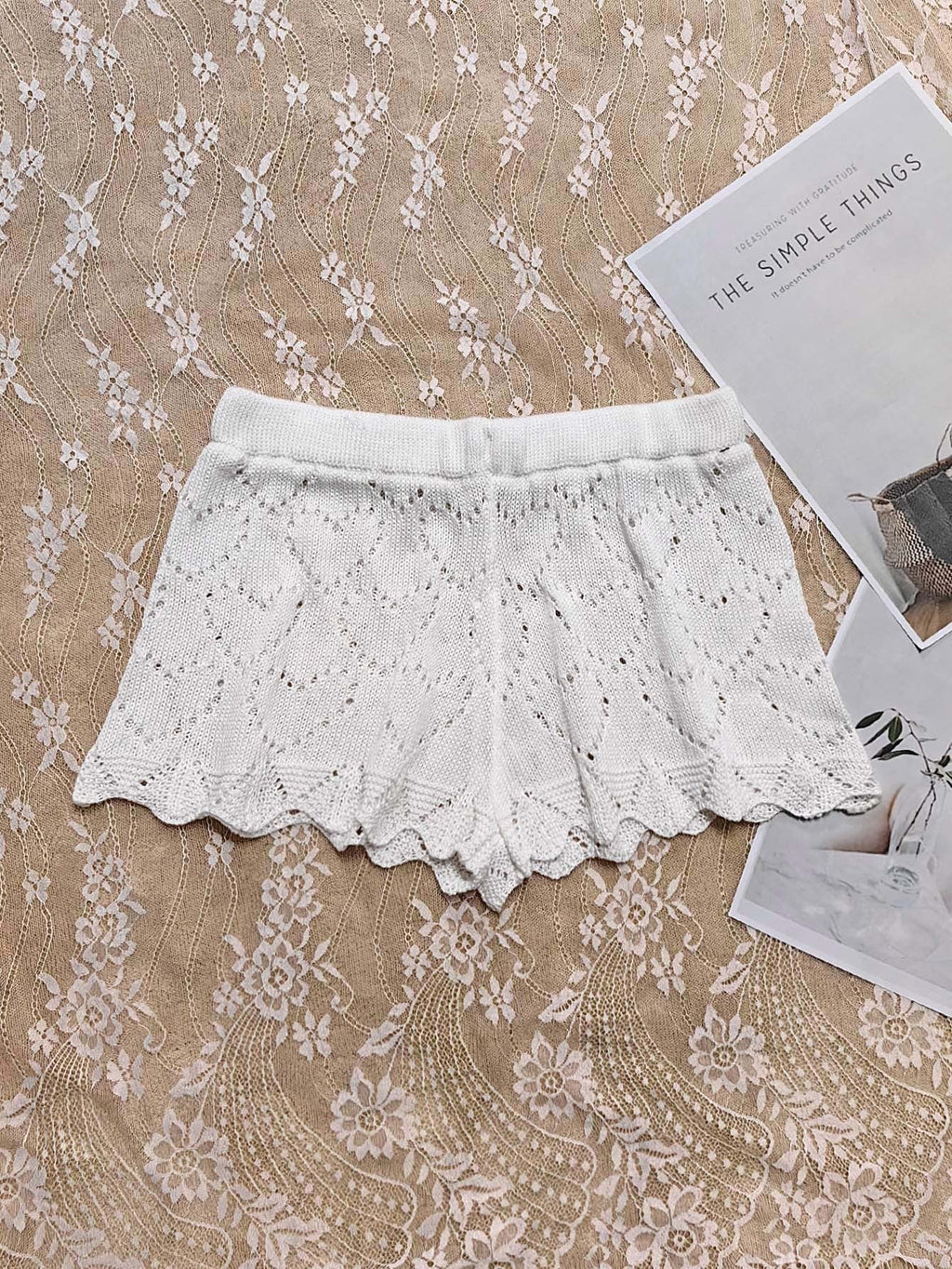 Damen-Häkelshorts für den Strand