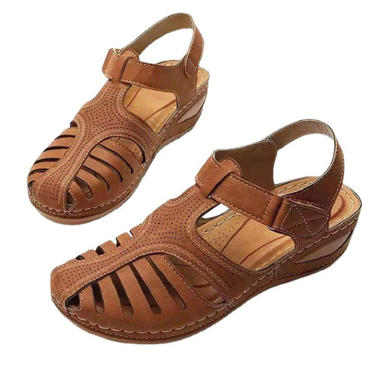 Damen bequeme und luftige Sandalen mit modischem Schnallen-Detail EB