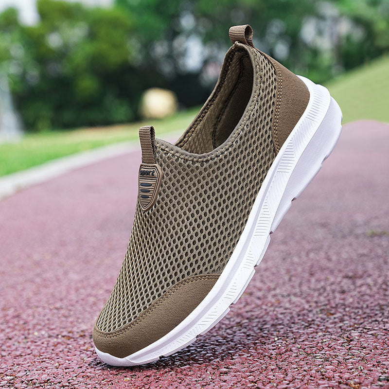 Unisex nan ultraleichter Netz-Slipper mit viskoelastischem Fußbett und flexibler rutschfester Laufsohle EB