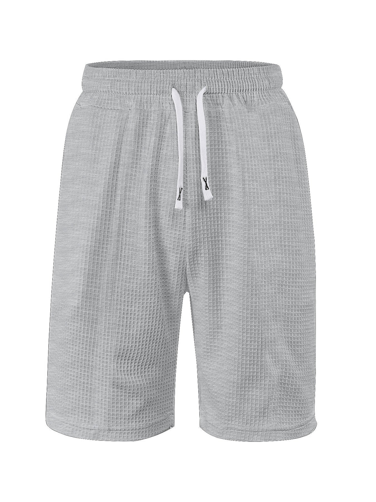 Atmungsaktive Herren-Waffel-Pyjamashorts mit Komfortbund und Kordelzug