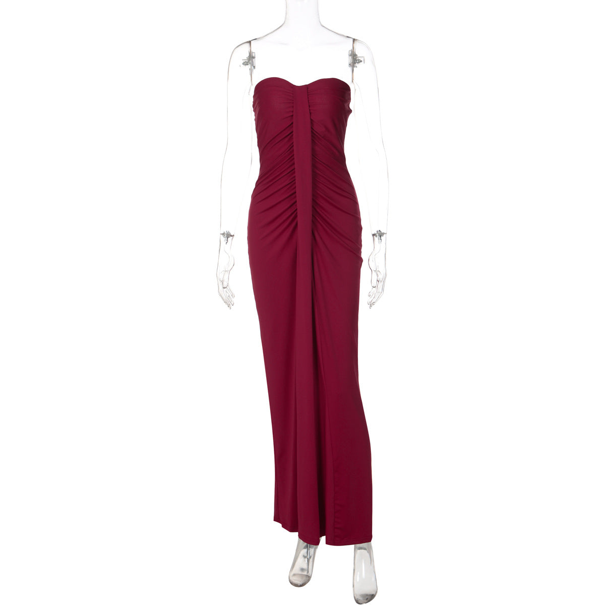 Damen Elegantes Maxi-Kleid mit raffiniertem Tailleneinsatz und Raffung EB