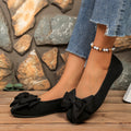 Damen Ballerinas mit stilvollem Schleifenakzent und elastischer Sohle EB
