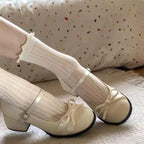 Damen Ballerinas mit dekorativer Schleifenapplikation und stabiler Sohle EB
