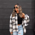 Damen Kariertes Oversized-Hemd im lässigen Stil EB