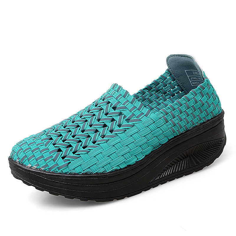Damen Sportliche Slipper mit atmungsaktivem Netzgewebe und rutschfester Sohle EB