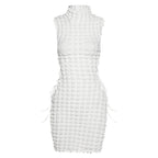 Damen Bodycon Kleid mit raffiniertem Strukturdesign EB