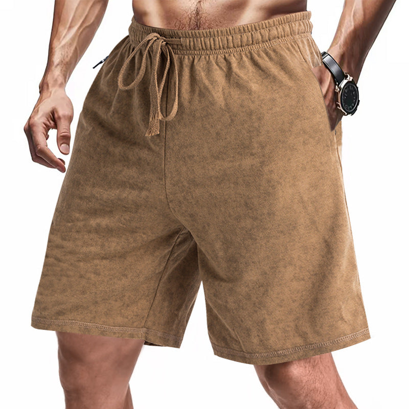 Herren-Frottee-Shorts mit elastischem Bund