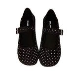 Damen Ballerinas mit verstellbarem Riemchen und perforierter Oberfläche EB