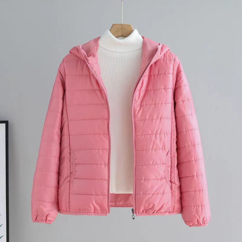 Damen gesteppte Übergangsjacke mit Kapuze und modernem Schnitt EB