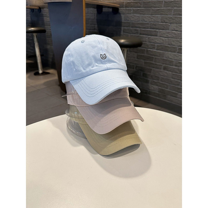 Damen Casual Baseballkappe mit Katzenstickerei