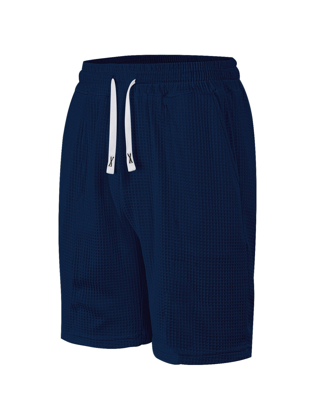 Atmungsaktive Herren-Waffel-Pyjamashorts mit Komfortbund und Kordelzug