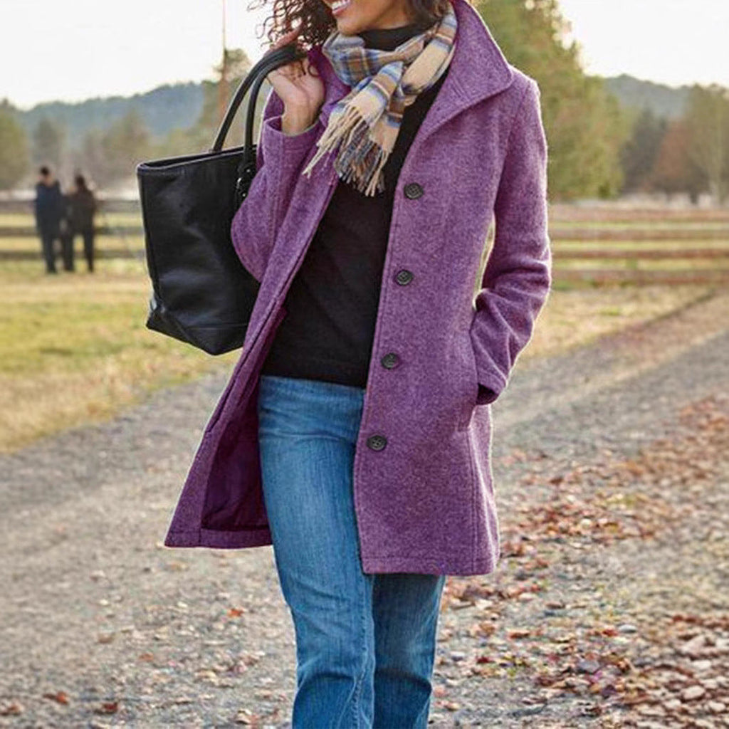 Damen eleganter Wollmantel EB