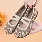 Damen Bequeme Ballerinas mit elastischen Riemen EB