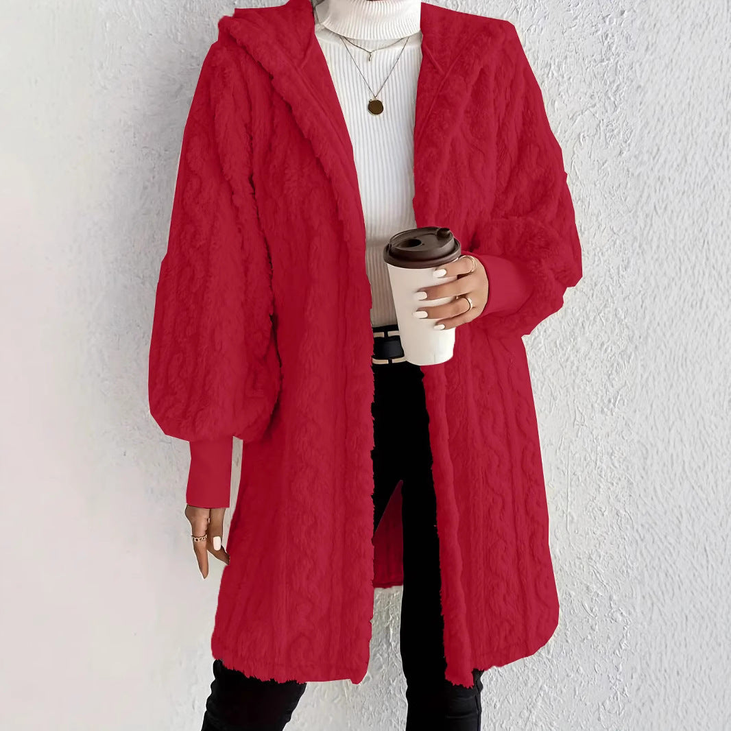 Damen Kapuzenjacke aus luxuriösem Fleece EB