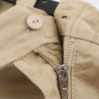 High-Waist-Culotte-Shorts mit Falten und Ziergürtel