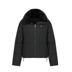 Damen Stylische gefütterte Winterjacke mit abnehmbarem Kragen EB