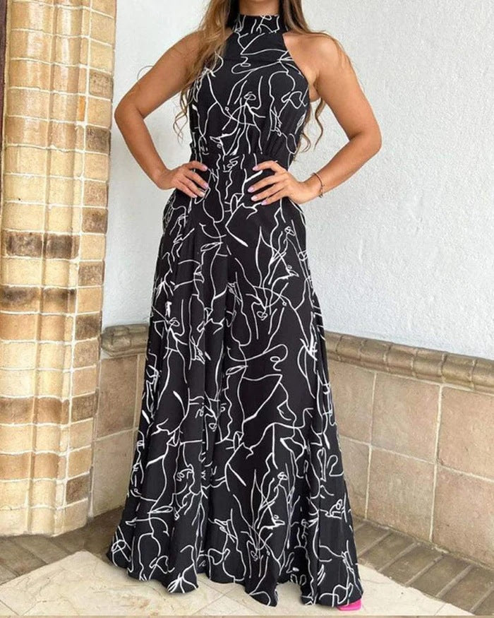 Eleganter Jumpsuit mit Stehkragen und Ballonärmeln