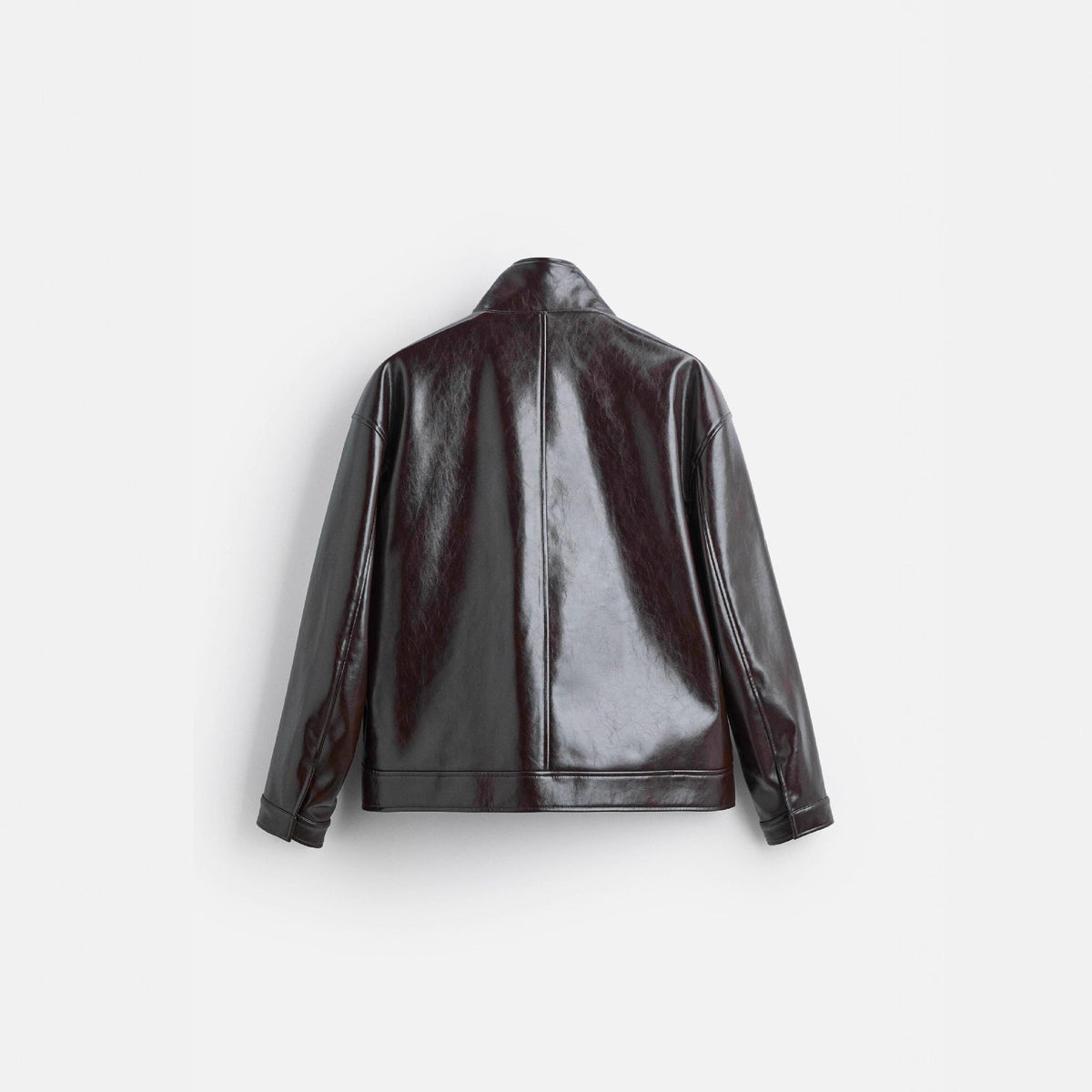 Damen Kunstlederjacke mit luxuriösen großen Taschen EB