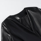 Damen elegante Kunstlederjacke EB