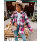 Damen Karierte Flanelljacke EB