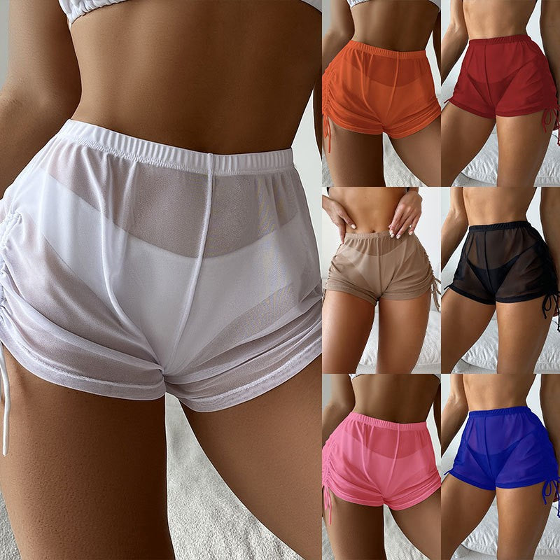 Bequeme Damen-Badeshorts mit Rüschendetails