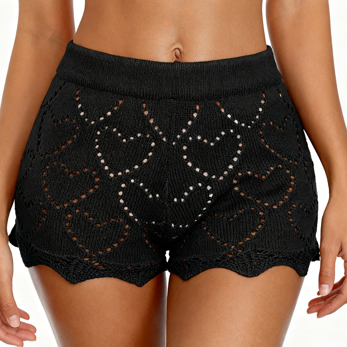 Damen-Häkelshorts für den Strand